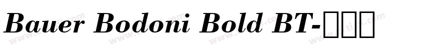 Bauer Bodoni Bold BT字体转换